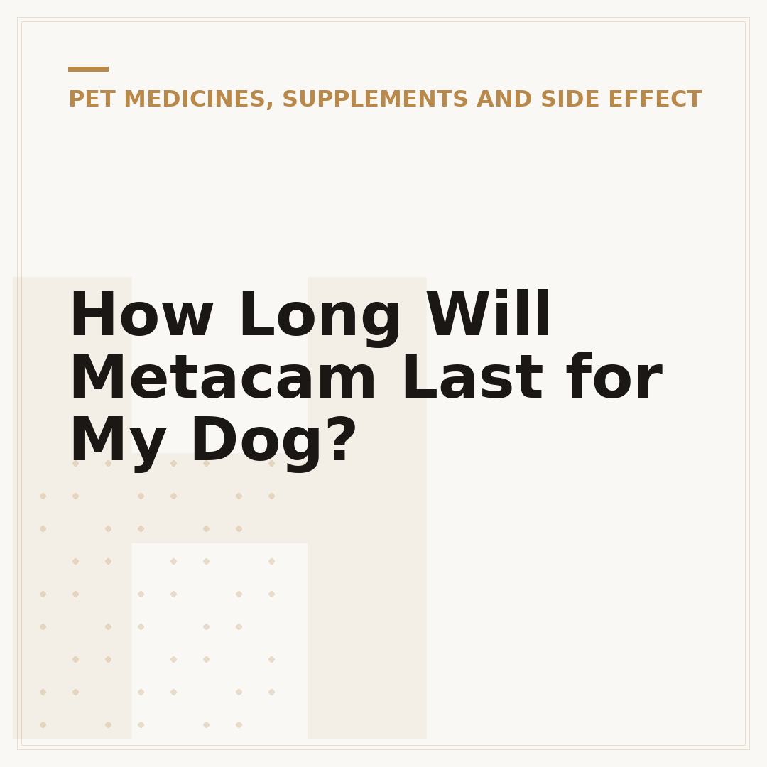 How Long Will Metacam Last for My Dog?