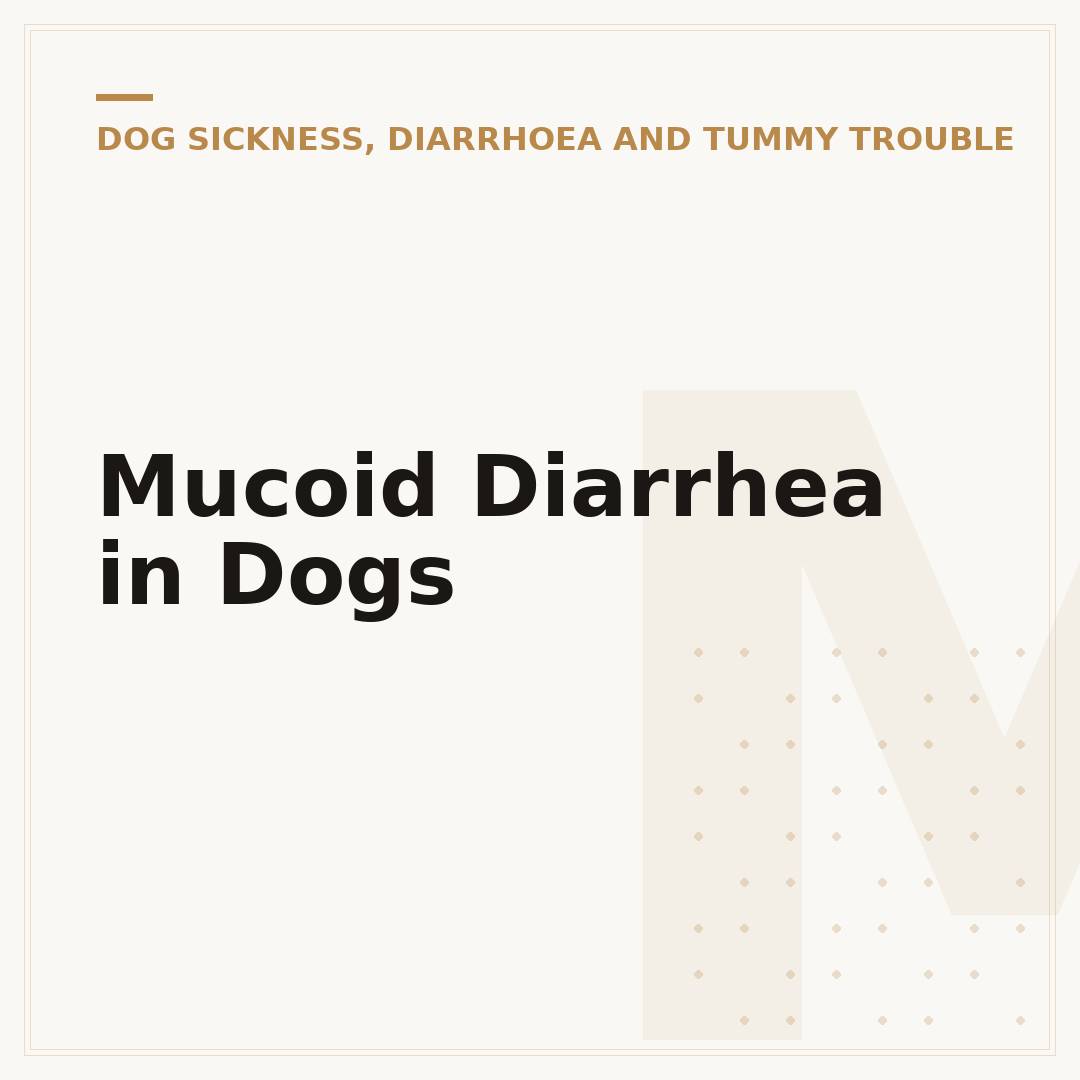Mucoid Diarrhea in Dogs
