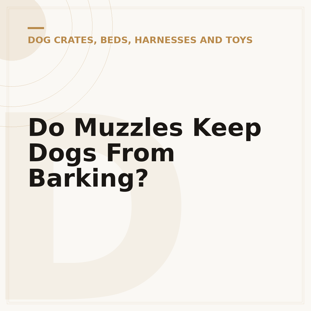 Do Muzzles Keep Dogs From Barking?