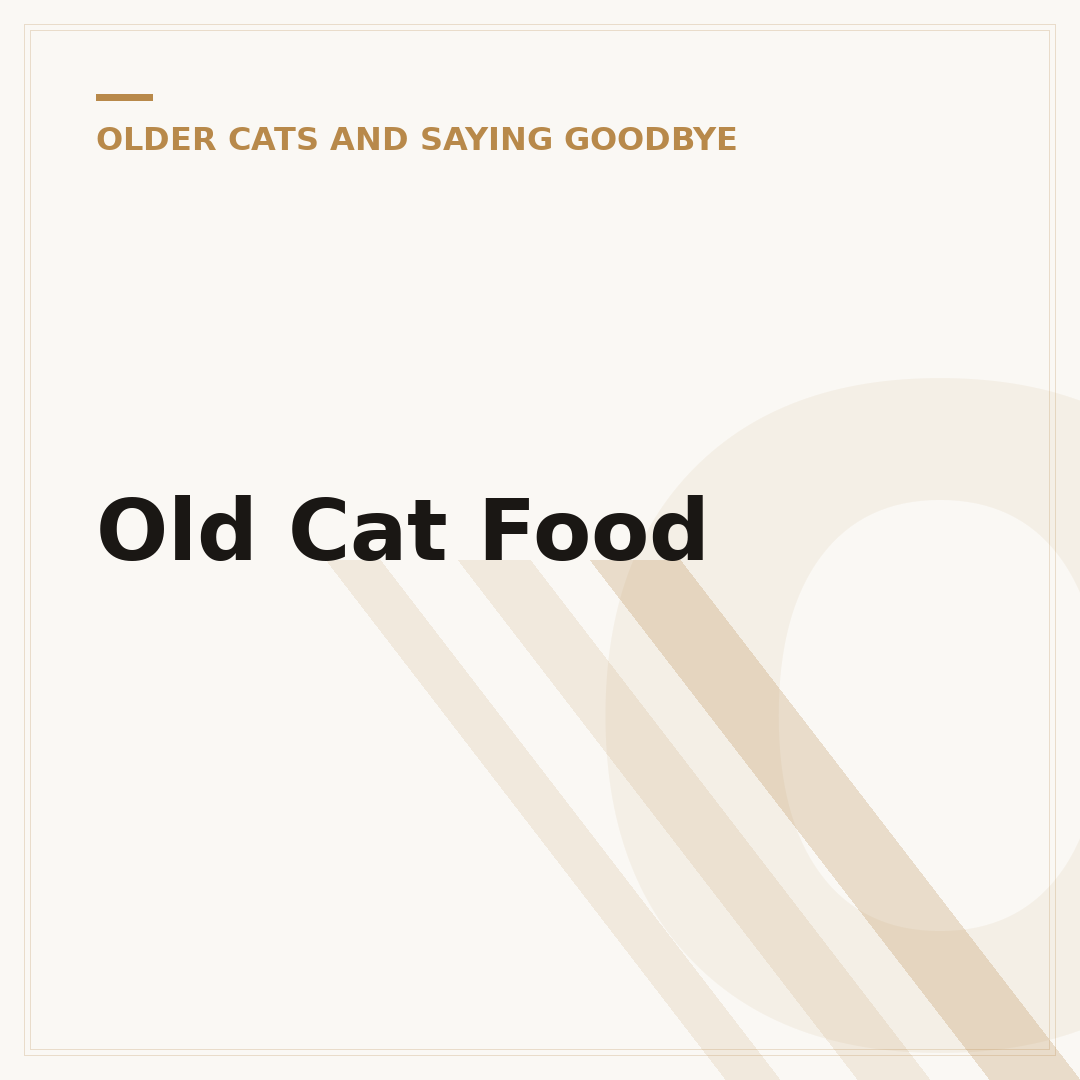 Old Cat Food