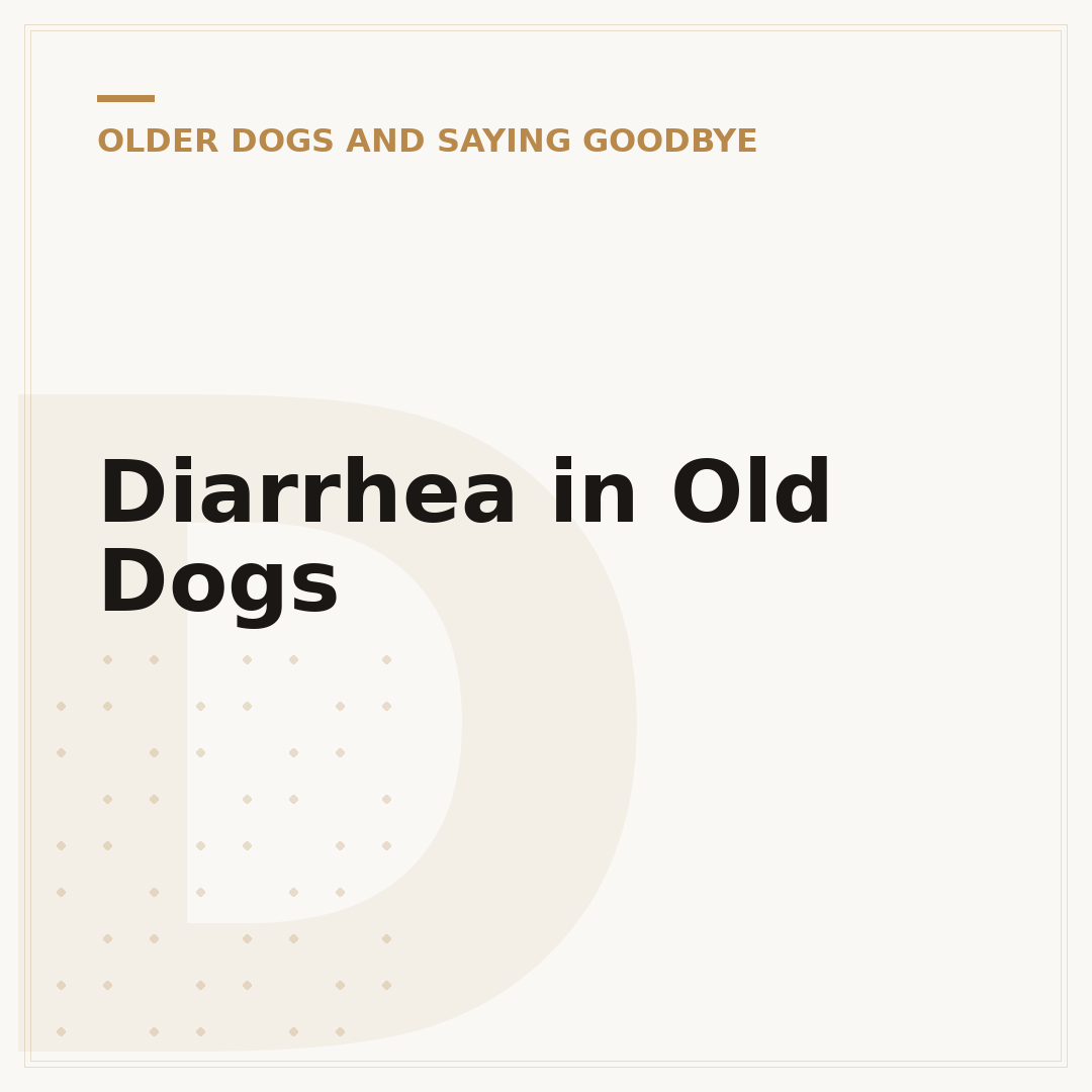Diarrhea in Old Dogs
