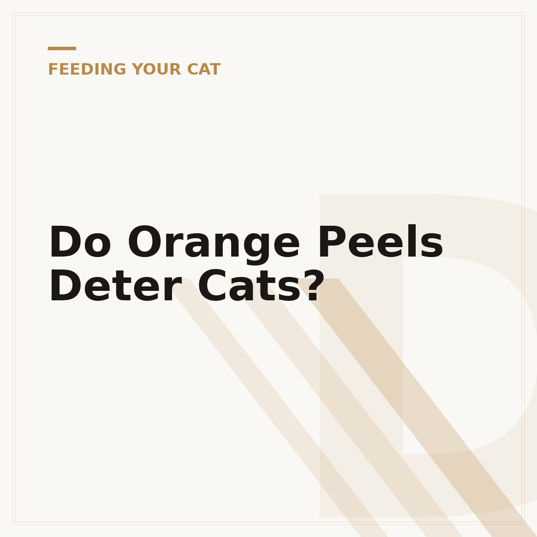 Do Orange Peels Deter Cats?