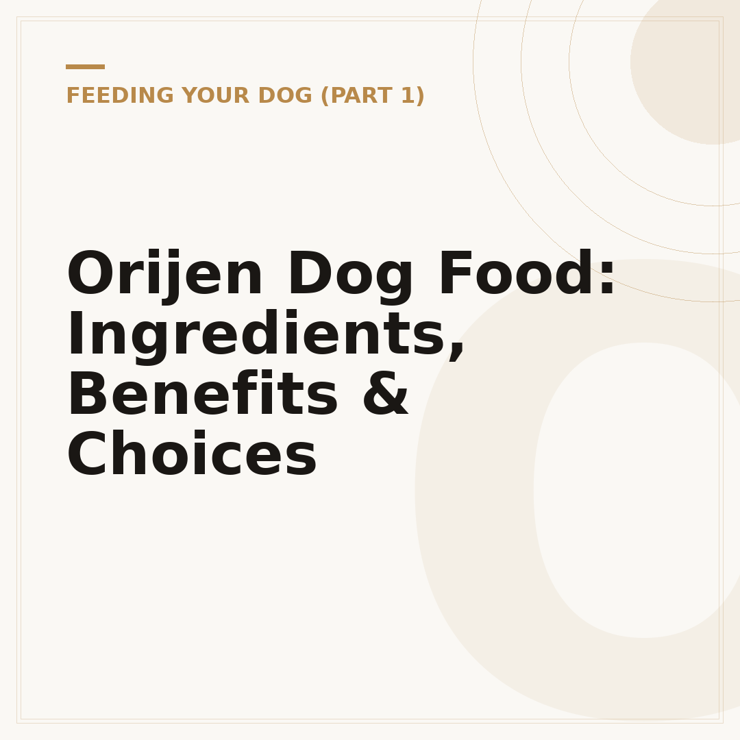 Orijen Dog Food: Ingredients, Benefits & Choices