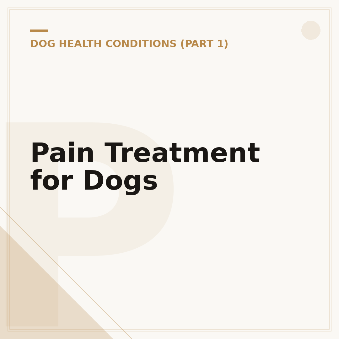 Pain Treatment for Dogs