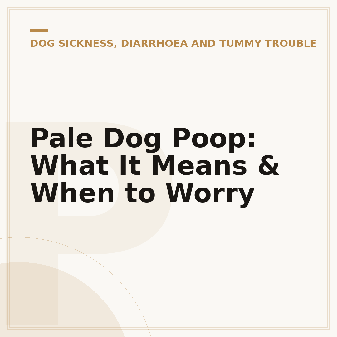 Pale Dog Poop: What It Means & When to Worry