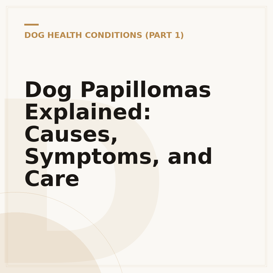 Dog Papillomas Explained: Causes, Symptoms, and Care