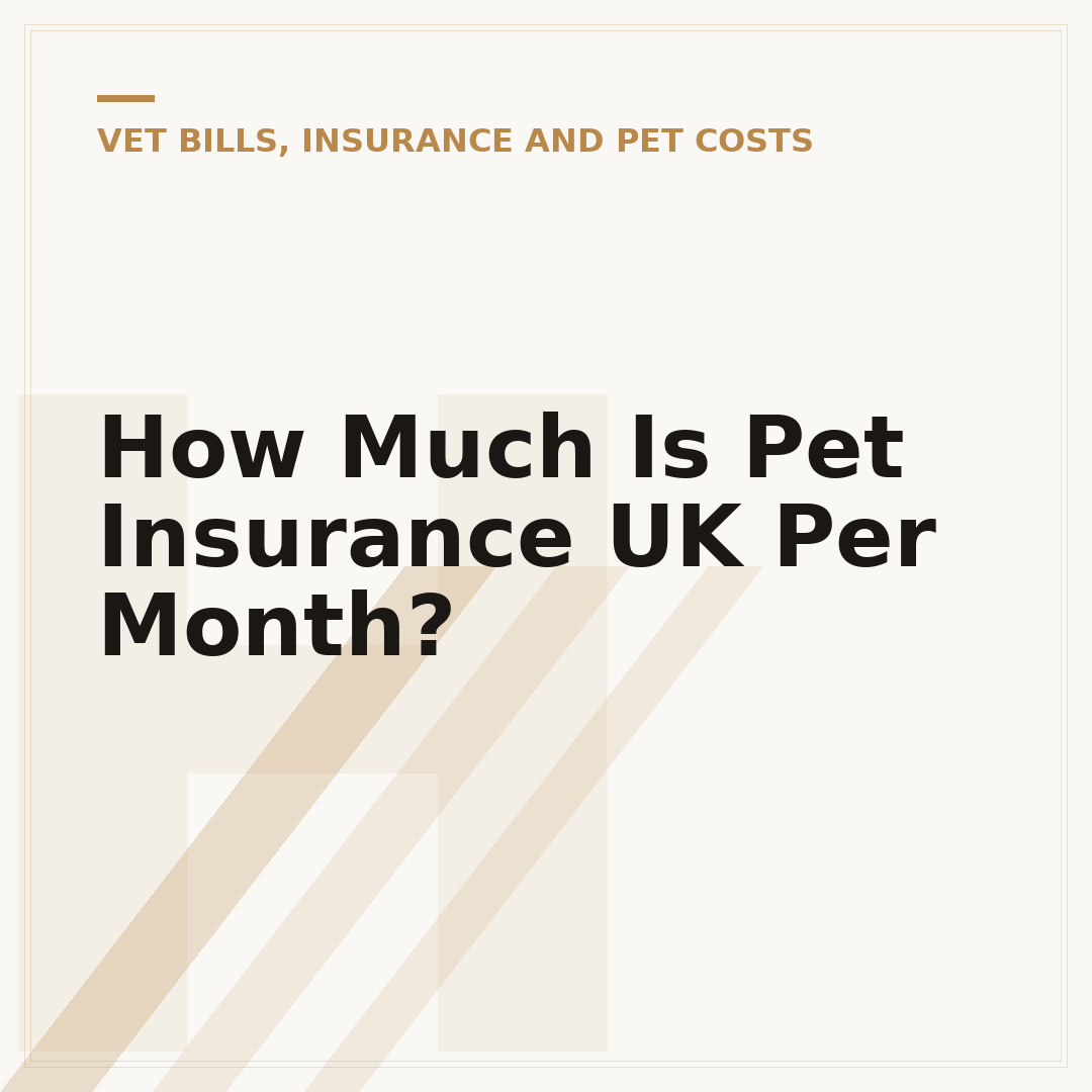 How Much Is Pet Insurance UK Per Month?