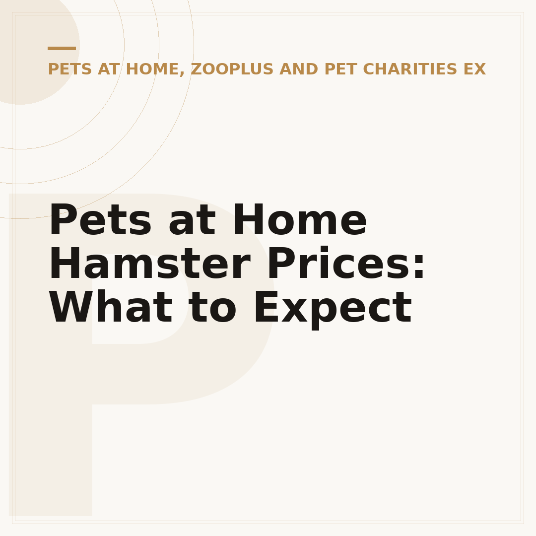 Pets at Home Hamster Prices: What to Expect