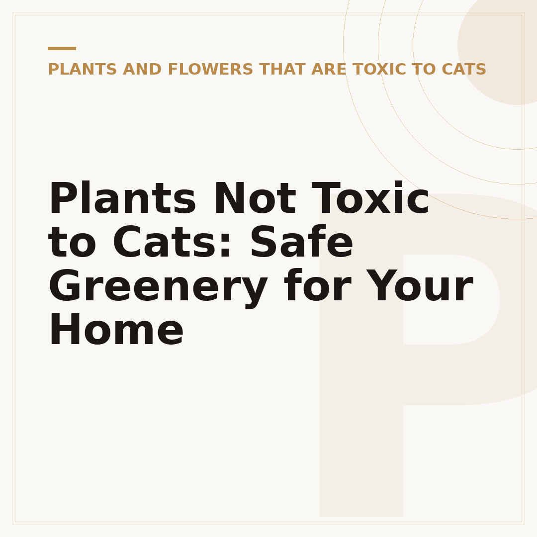 Plants Not Toxic to Cats: Safe Greenery for Your Home