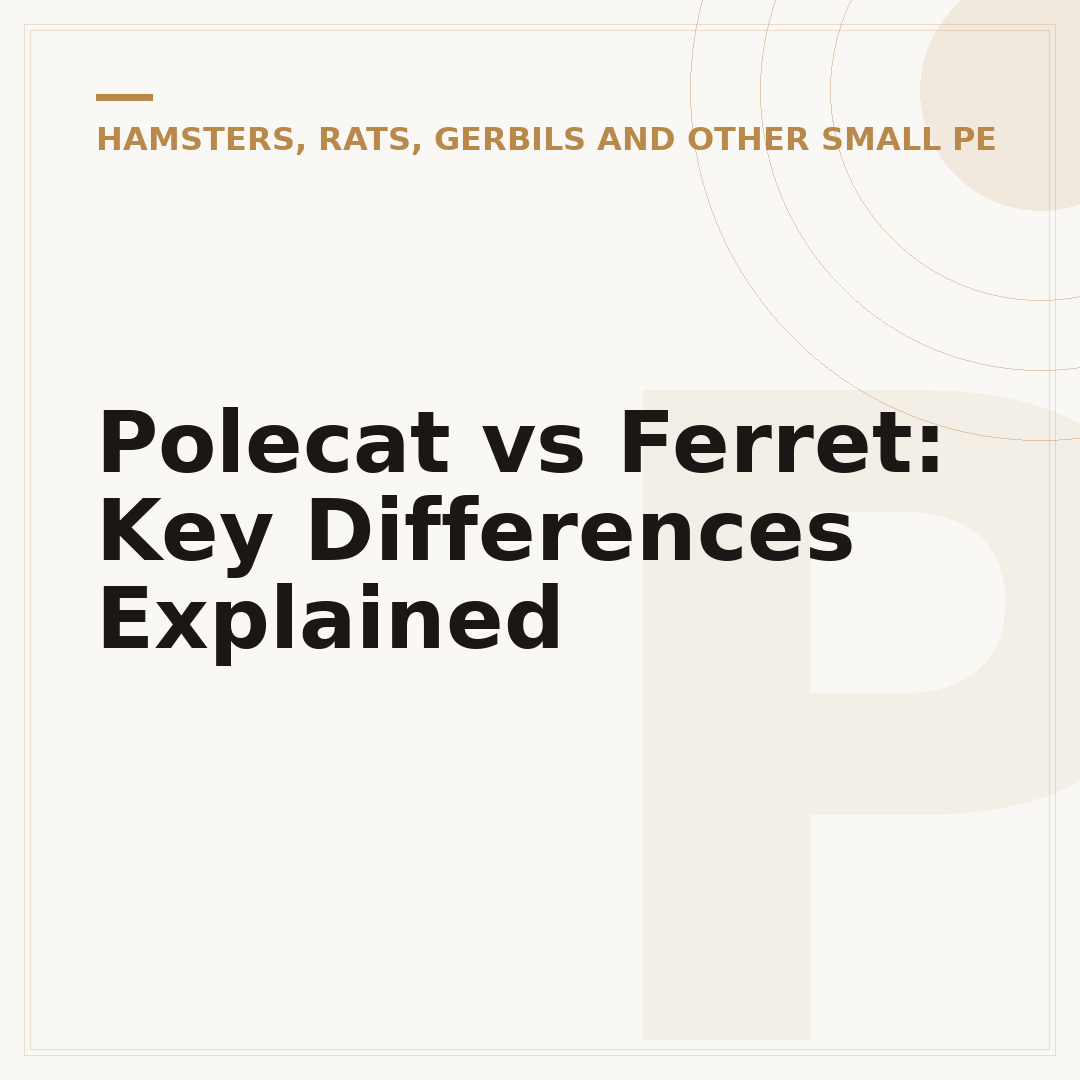 Polecat vs Ferret: Key Differences Explained