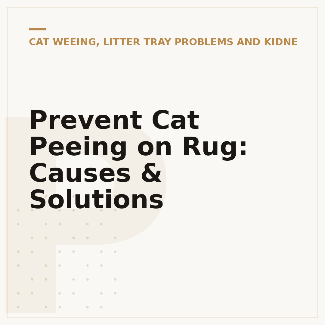 Prevent Cat Peeing on Rug: Causes & Solutions