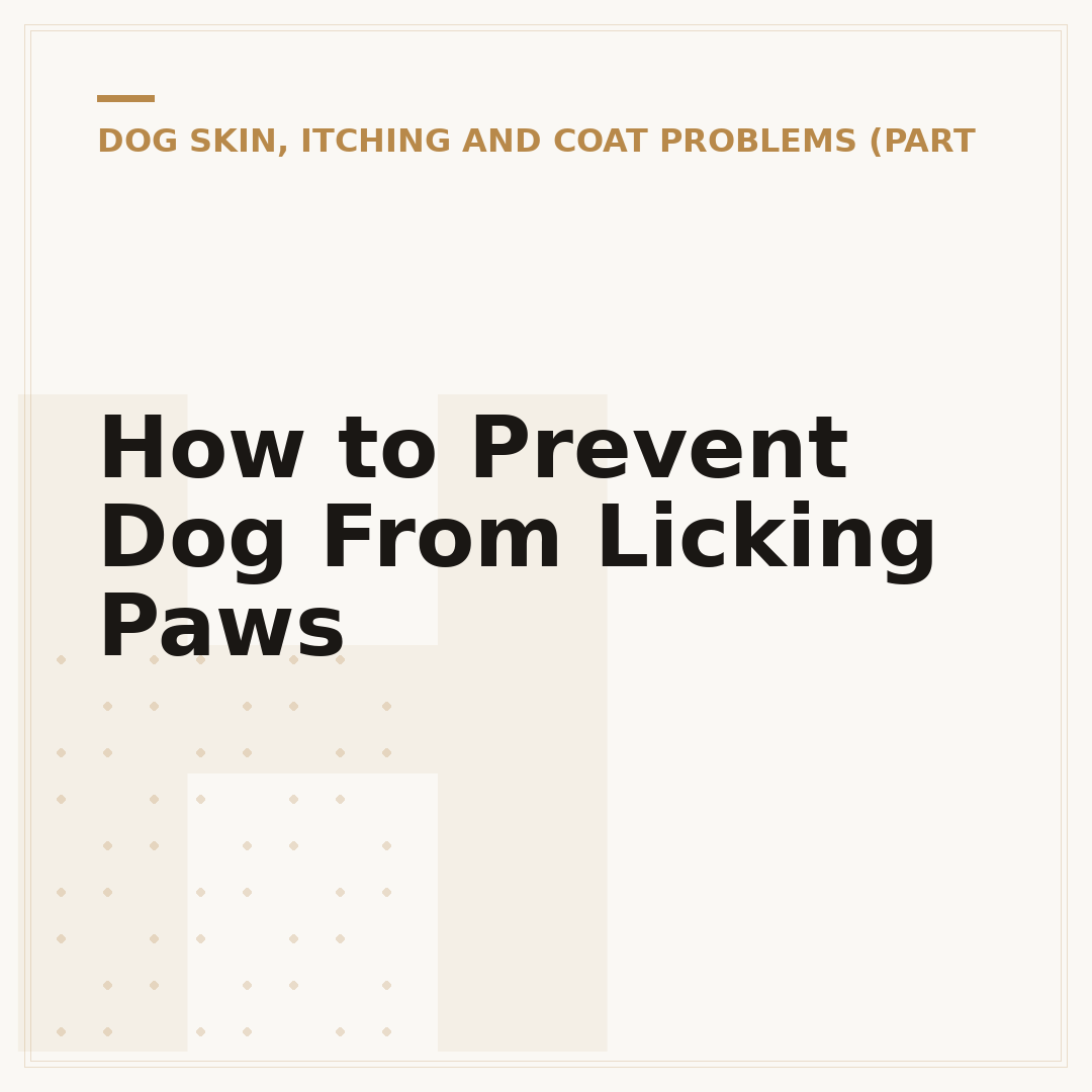 How to Prevent Dog From Licking Paws