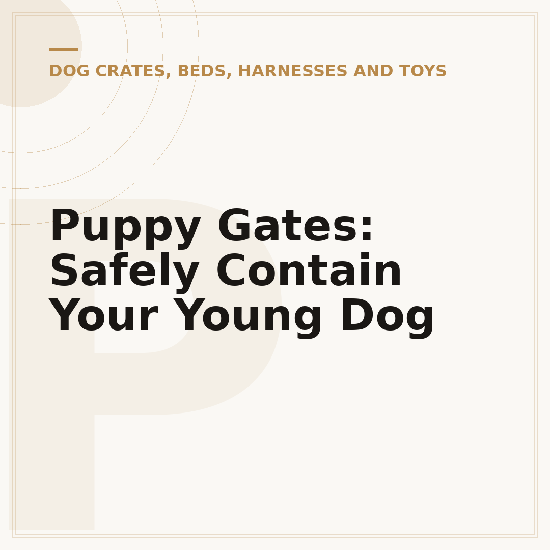 Puppy Gates: Safely Contain Your Young Dog