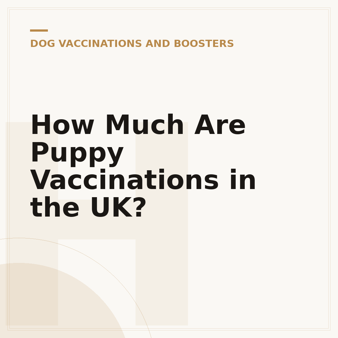 How Much Are Puppy Vaccinations in the UK?