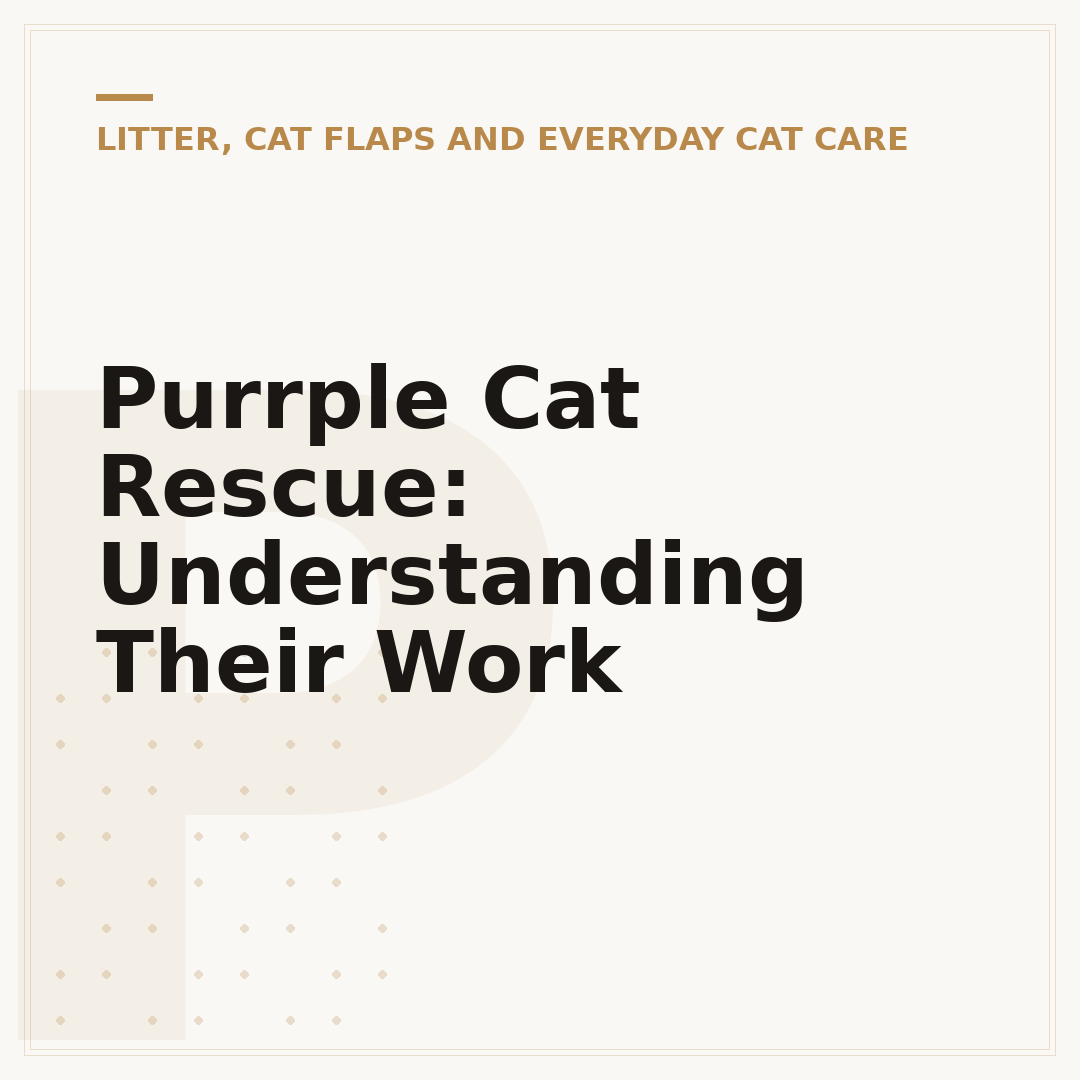 Purrple Cat Rescue: Understanding Their Work