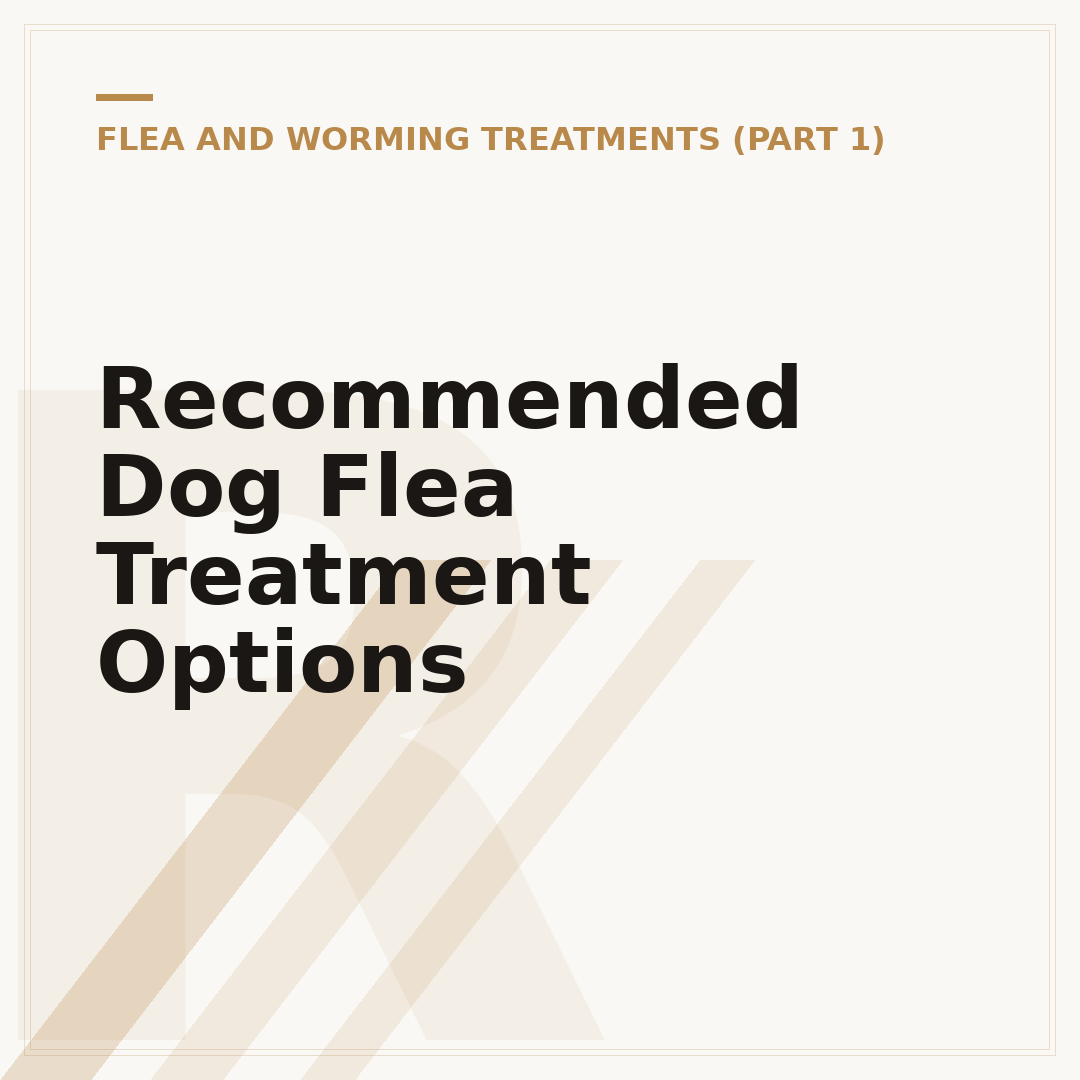 Recommended Dog Flea Treatment Options