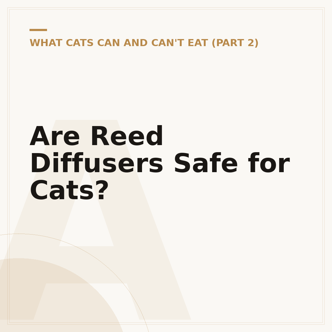 Are Reed Diffusers Safe for Cats?