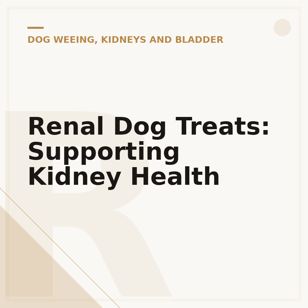 Renal Dog Treats: Supporting Kidney Health