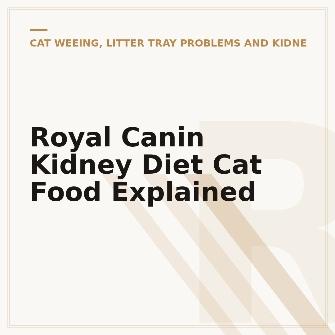 Royal Canin Kidney Diet Cat Food Explained