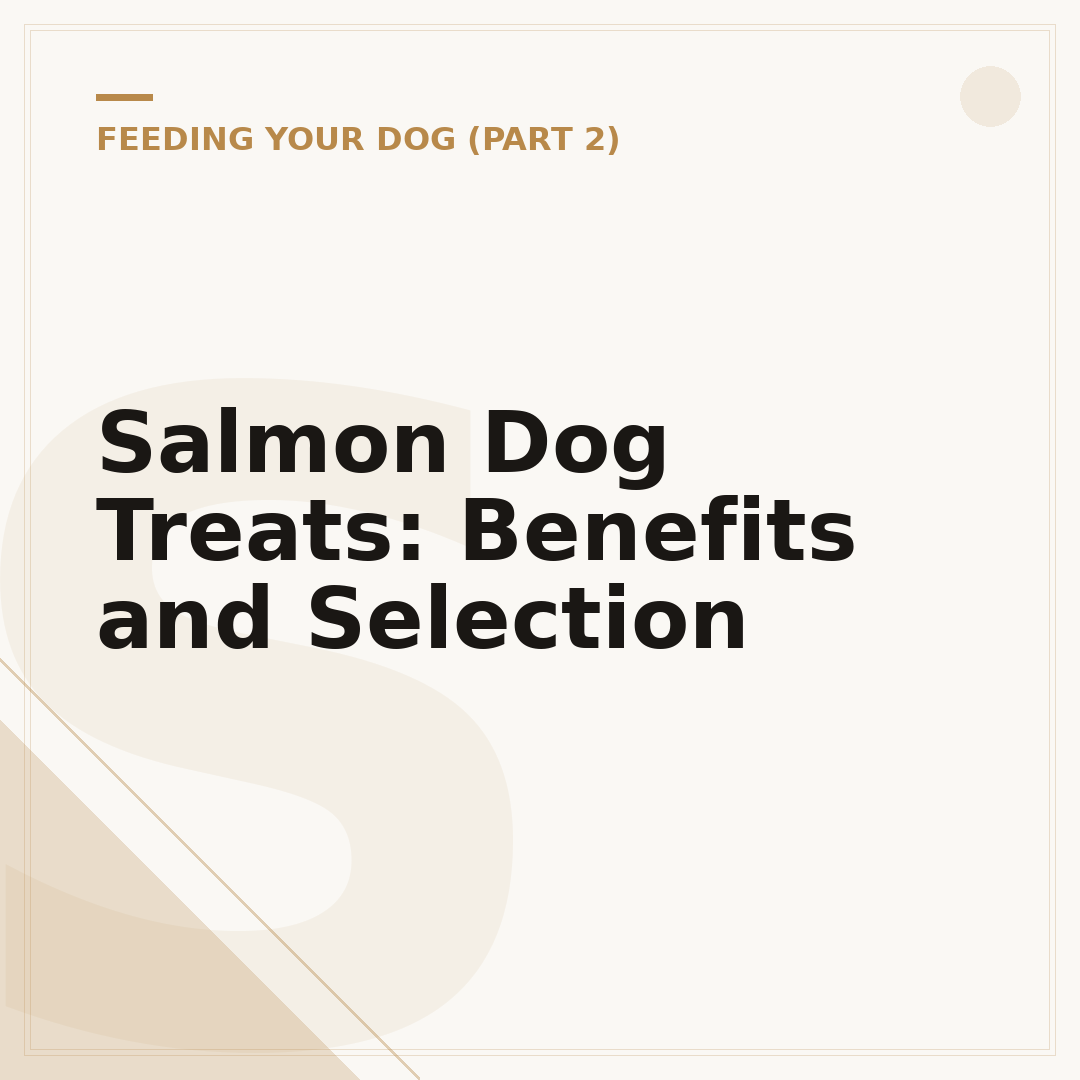 Salmon Dog Treats: Benefits and Selection