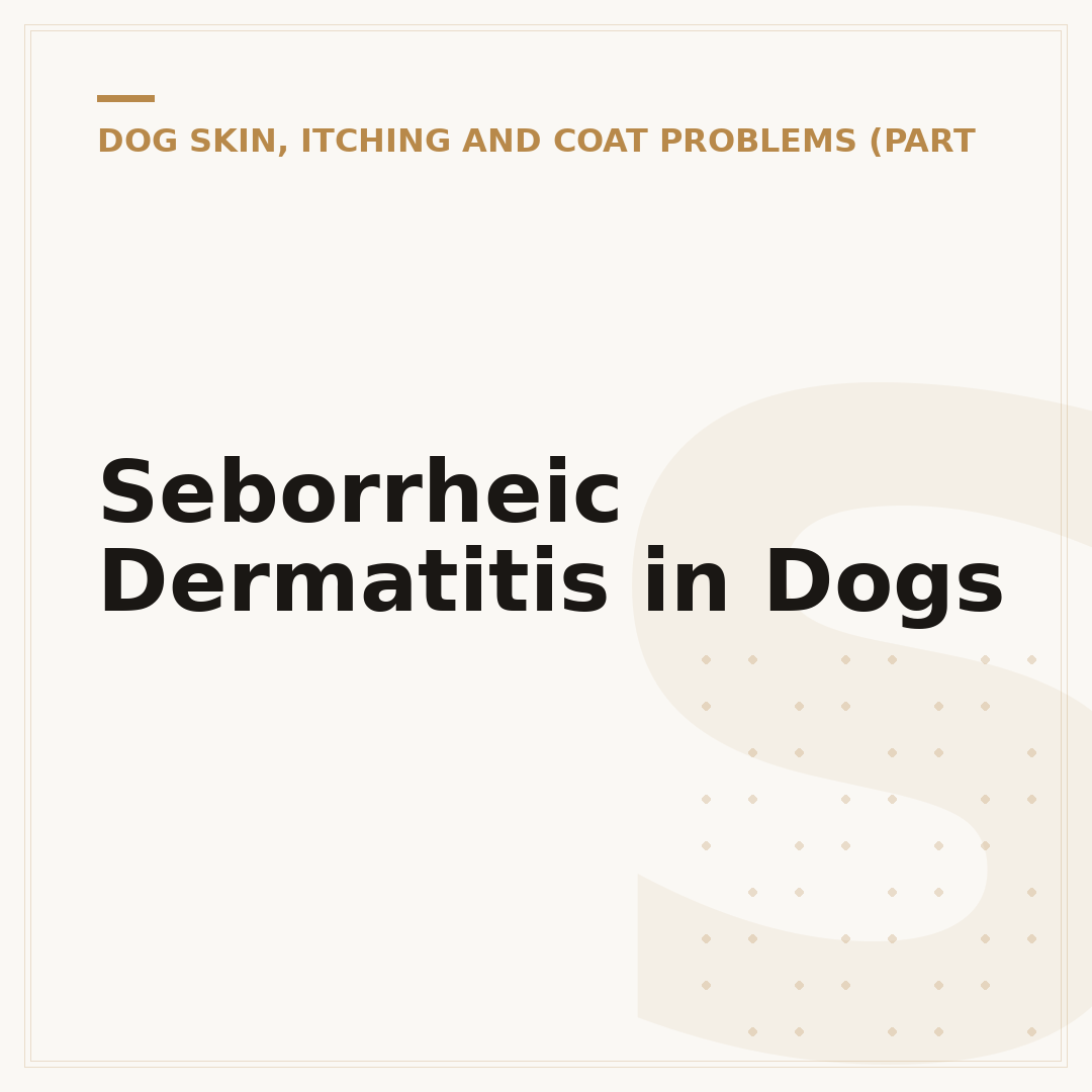 Seborrheic Dermatitis in Dogs