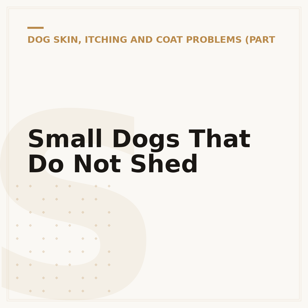 Small Dogs That Do Not Shed