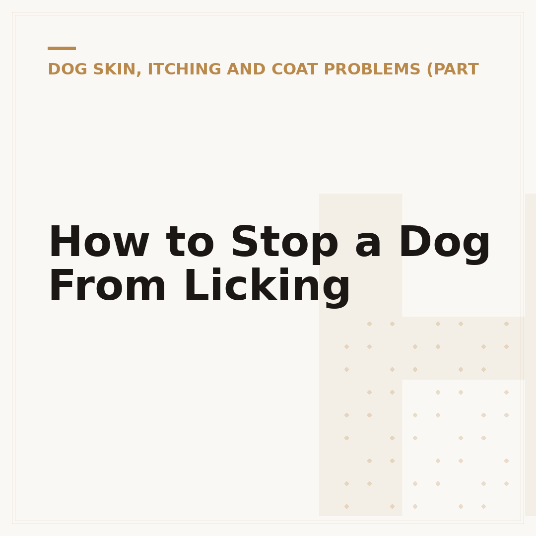 How to Stop a Dog From Licking