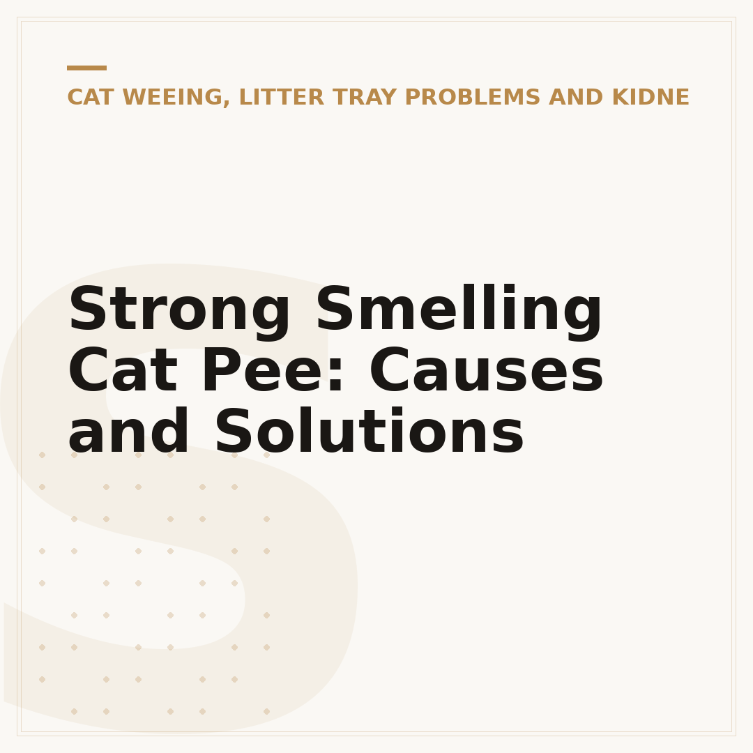 Strong Smelling Cat Pee: Causes and Solutions