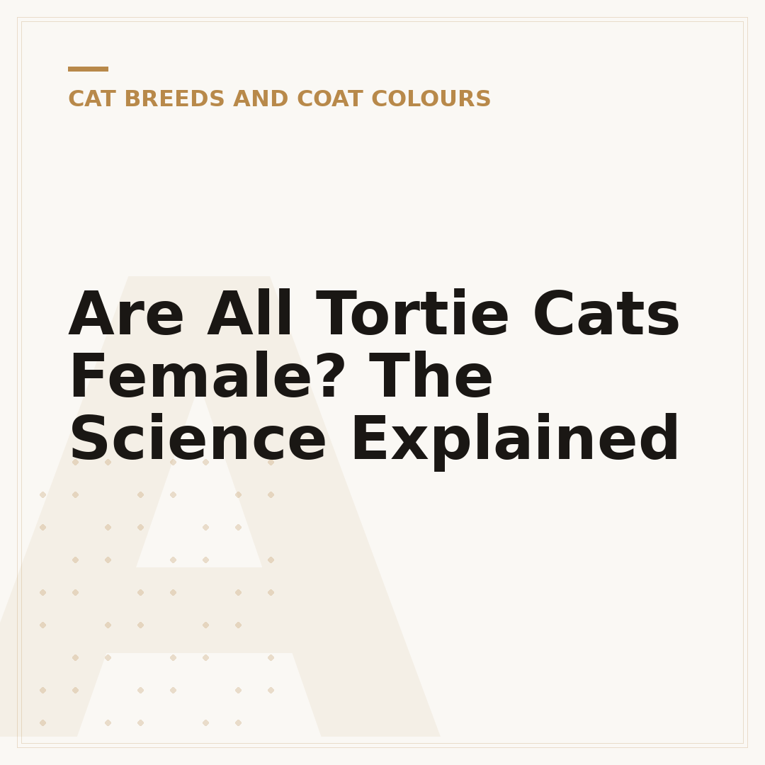 Are All Tortie Cats Female? The Science Explained