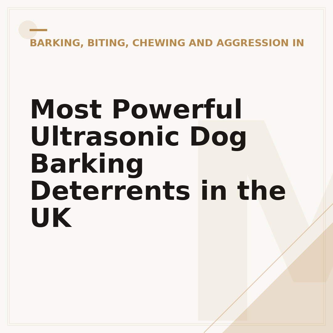 Most Powerful Ultrasonic Dog Barking Deterrents in the UK