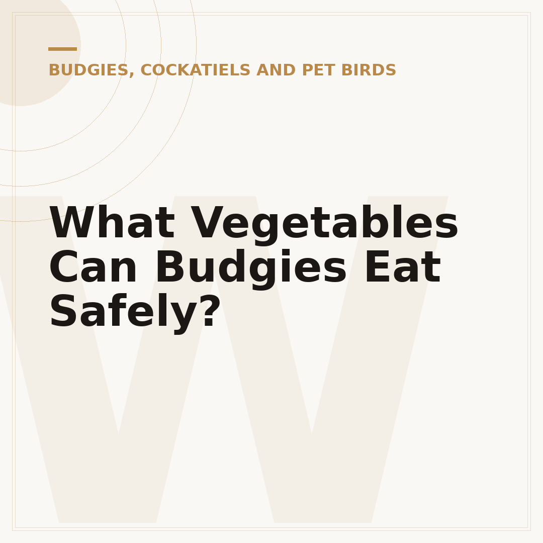 What Vegetables Can Budgies Eat Safely?