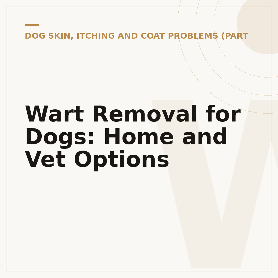 Wart Removal for Dogs: Home and Vet Options