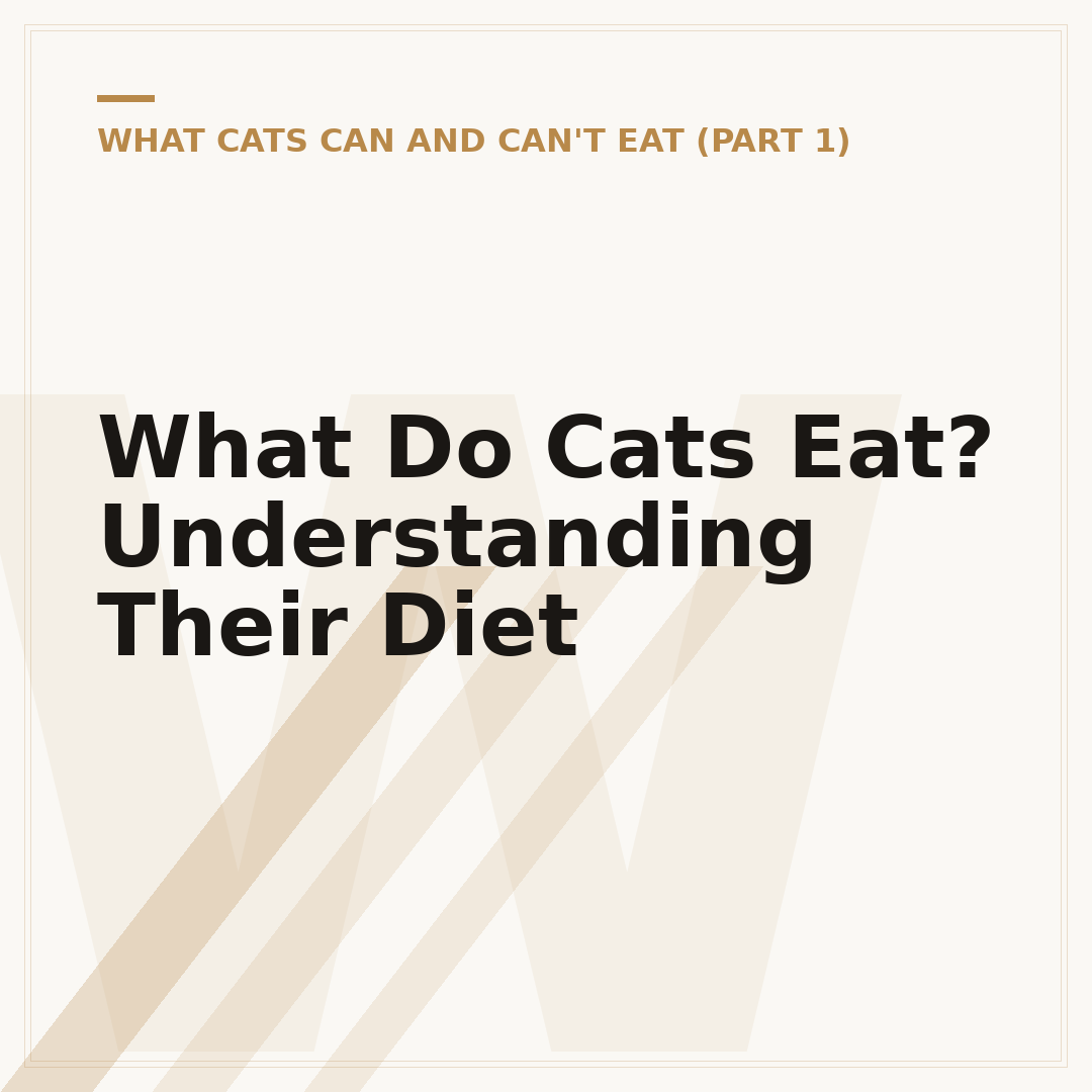 What Do Cats Eat? Understanding Their Diet
