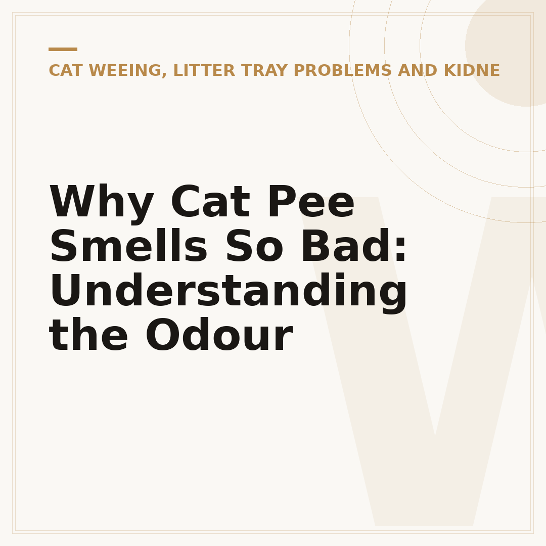 Why Cat Pee Smells So Bad: Understanding the Odour