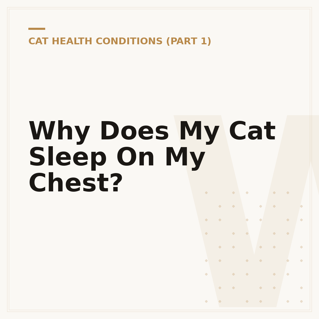 Why Does My Cat Sleep On My Chest?
