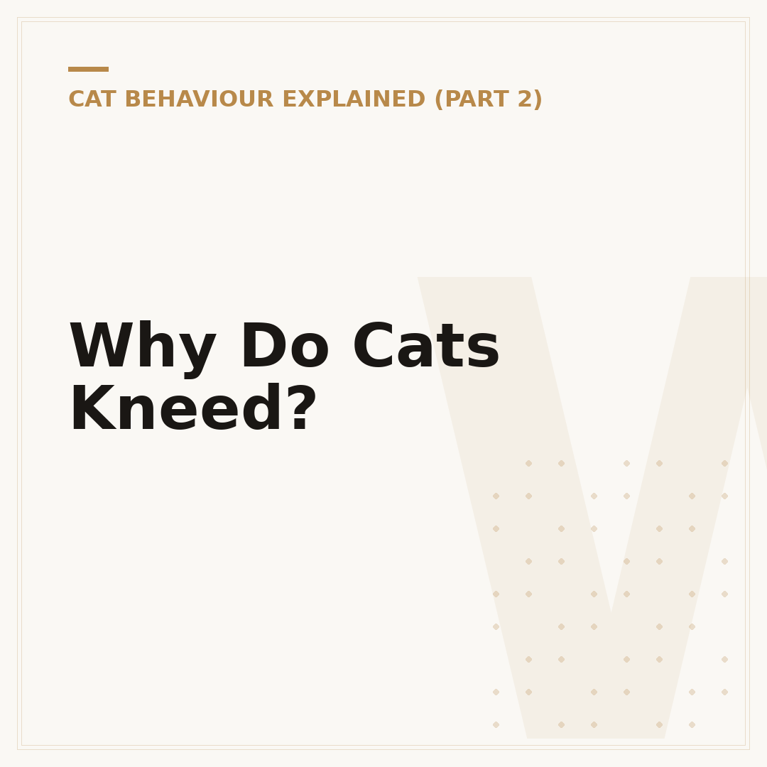 Why Do Cats Kneed?