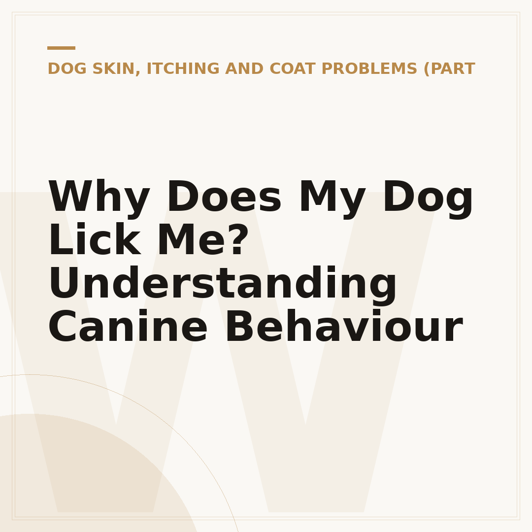 Why Does My Dog Lick Me? Understanding Canine Behaviour