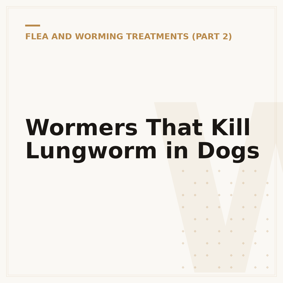Wormers That Kill Lungworm in Dogs
