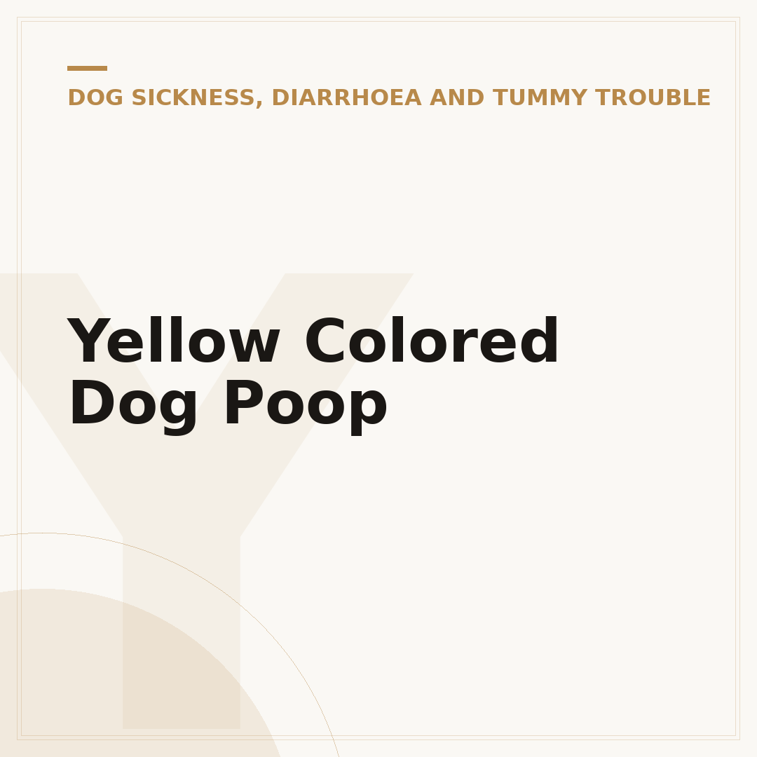 Yellow Colored Dog Poop