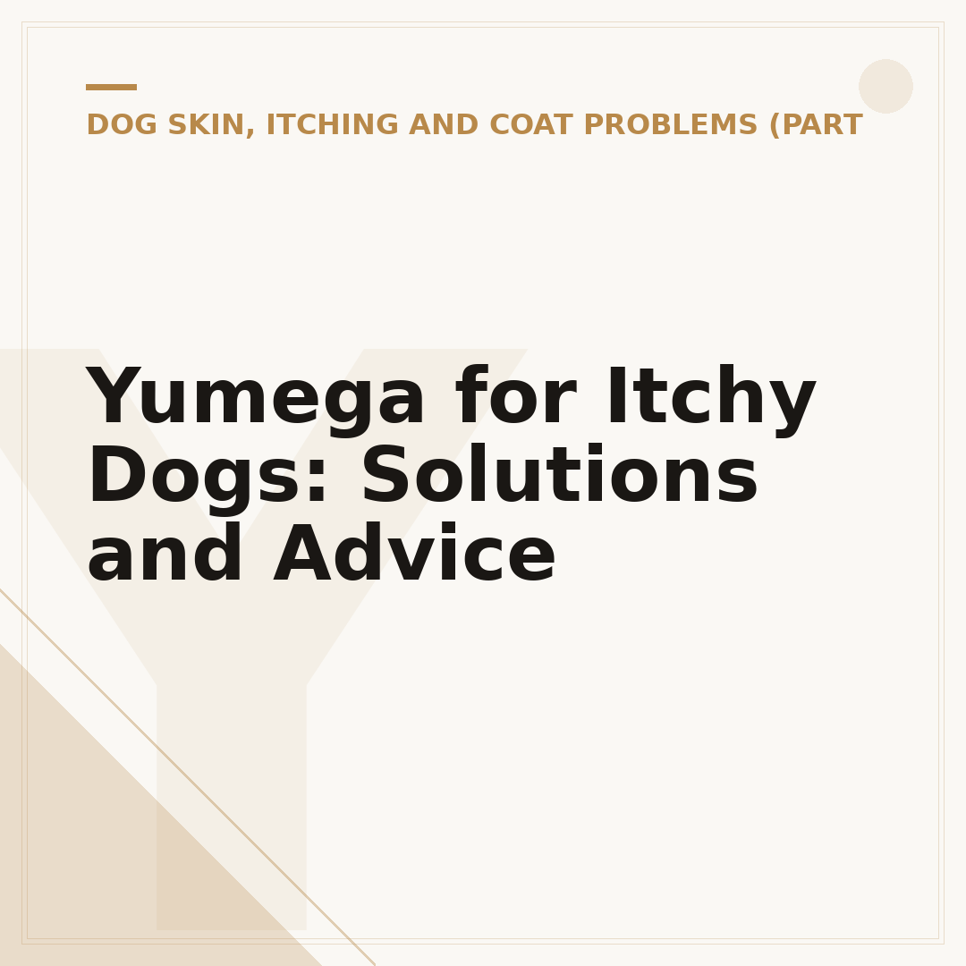 Yumega for Itchy Dogs: Solutions and Advice